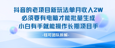 老项目新玩法单月收入2W小白有手就能操作长期项目-自媒小站网创副业站