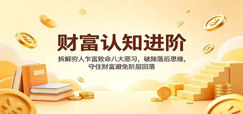 财富认知进阶：拆解穷人乍富致命八大恶习，破除落后思维，守住财富避免阶层回落-自媒小站网创副业站
