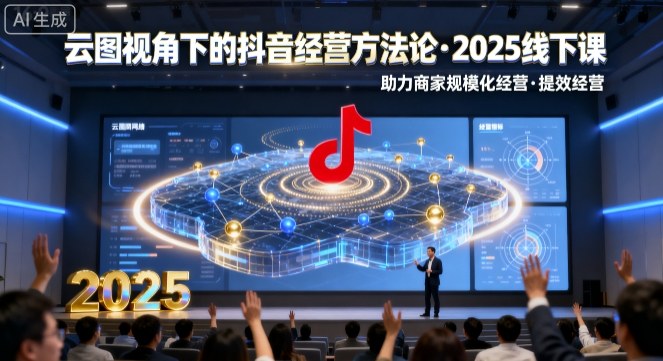 云图视角下的抖音经营方法论,2025线下课,助力商家规模化经营,提效经营(录音+字幕)-自媒小站网创副业站