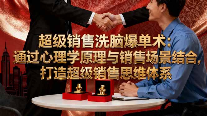 超级销售洗脑爆单术：通过心理学原理与销售场景结合,打造超级销售思维体系-自媒小站网创副业站
