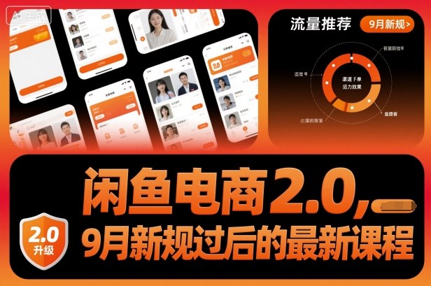 闲鱼电商2.0，9月新规过后的最新课程-自媒小站网创副业站