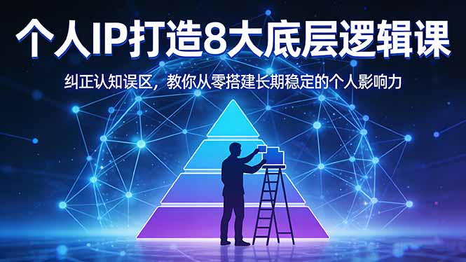 付费文章：个人IP打造8大底层逻辑课：纠正认知误区，教你从零搭建长期稳定的个人影响力-自媒小站网创副业站