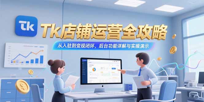 Tk店铺运营全攻略，从入驻到变现闭环，后台功能详解与实操演示-自媒小站网创副业站