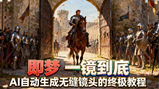 即梦AI一镜到底终极教程，智能补帧+运镜技巧，AI自动生成无缝丝滑长镜头高效出片-自媒小站网创副业站