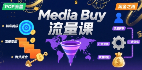 Media Buy之POP流量课，带你开启海外Media Buy淘金之路-自媒小站网创副业站