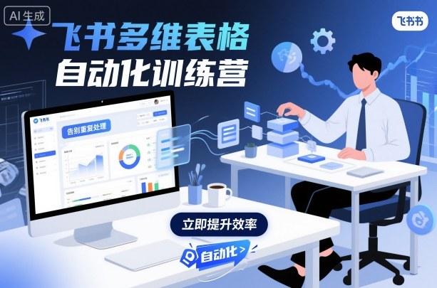 飞书多维表格自动化训练营，手把手教你告别重复处理，用多维表格开启高效办公新模式-自媒小站网创副业站