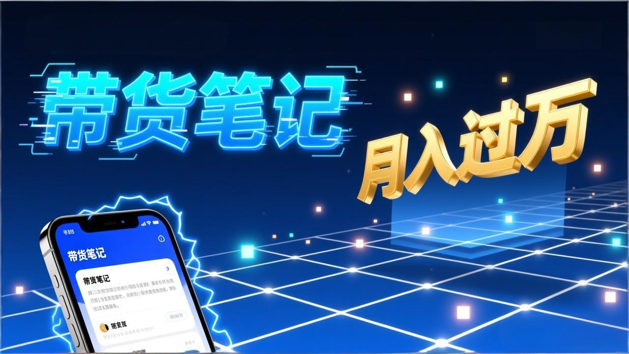 小红书爆款笔记带货实战：拆解封面标题正文全要素，手把手教你单篇笔记带货月入过万-自媒小站网创副业站