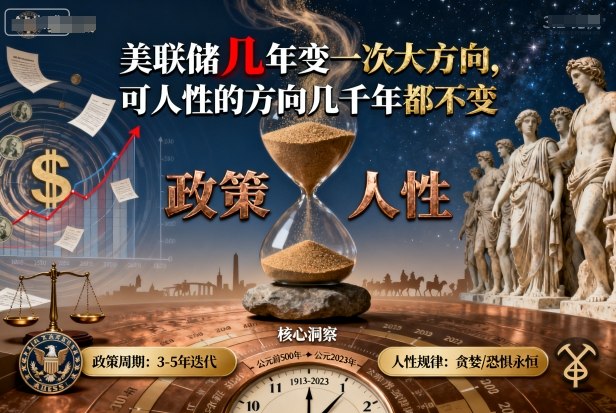 付费文章：美联储几年变一次大方向，可人性的方向几千年都不变-自媒小站网创副业站