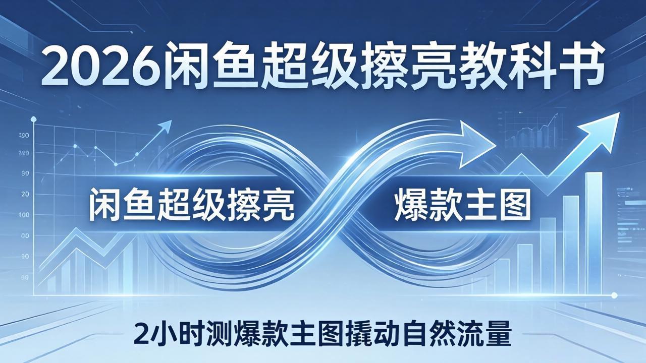 2026闲鱼超级擦亮教科书：底层逻辑出价×转化率，2小时测爆款主图撬动自然流量-自媒小站网创副业站