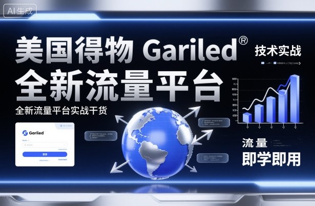 美国得物Gariled技术实战，全新流量平台实战干货，即学即用-自媒小站网创副业站
