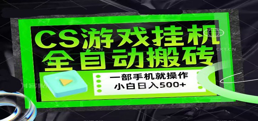 CSGO游戏挂机捡漏搬砖，超稳定的项目，带领1000+小白实现日入500+-自媒小站网创副业站