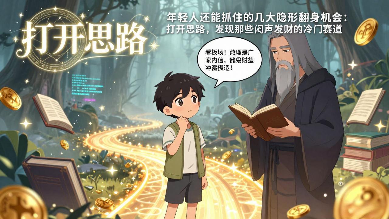 付费文1+2：年轻人还能抓住的几大隐形翻身机会：打开思路，发现那些闷声发财的冷门赛道-自媒小站网创副业站