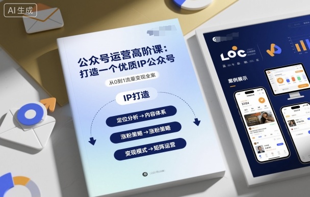 公众号运营高阶课，打造一个优质IP公众号-自媒小站网创副业站