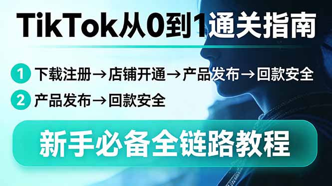TikTok从0到1通关指南：下载注册→店铺开通→产品发布→回款安全，新手必备全链路教程-自媒小站网创副业站