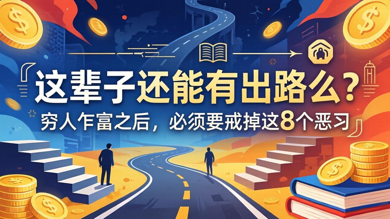 关于人生两篇付费文章【这辈子还能有出路么？】【穷人乍富之后，必须要戒掉这8个恶习】-自媒小站网创副业站