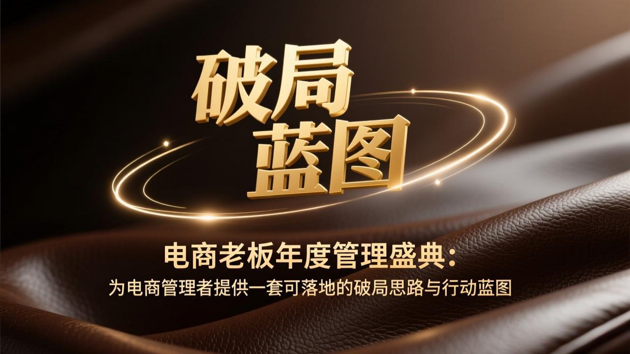 电商老板年度管理盛典：为电商管理者提供一套可落地的破局思路与行动蓝图-自媒小站网创副业站