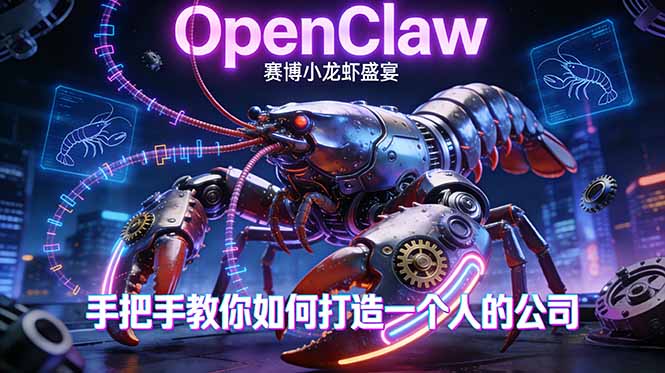 OpenClaw，小龙虾-从产品到爆款的成长之路，手把手教你如何打造一个人的公司-自媒小站网创副业站