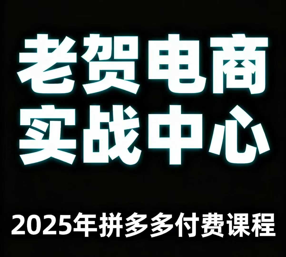 老贺电商2025年拼多多付费课程，用通俗易懂的方法告诉你多多怎么玩-自媒小站网创副业站