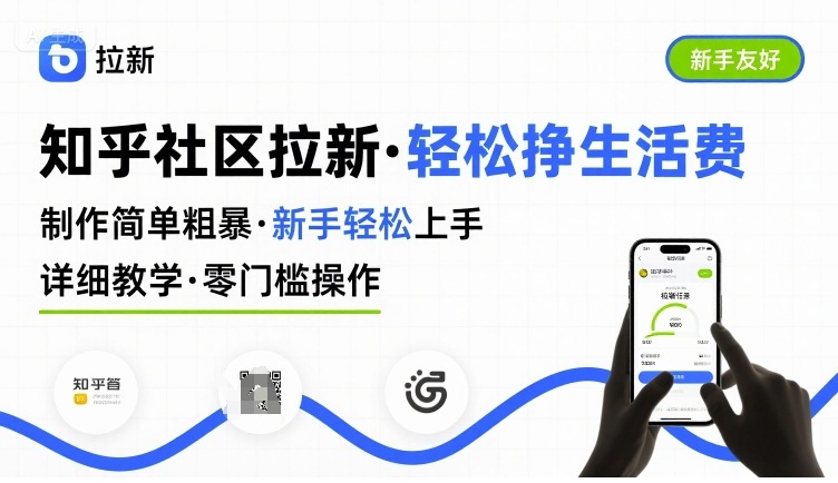 知乎社区拉新，制作简单粗暴，新手轻松上手，详细教学，轻松挣取生活费-自媒小站网创副业站