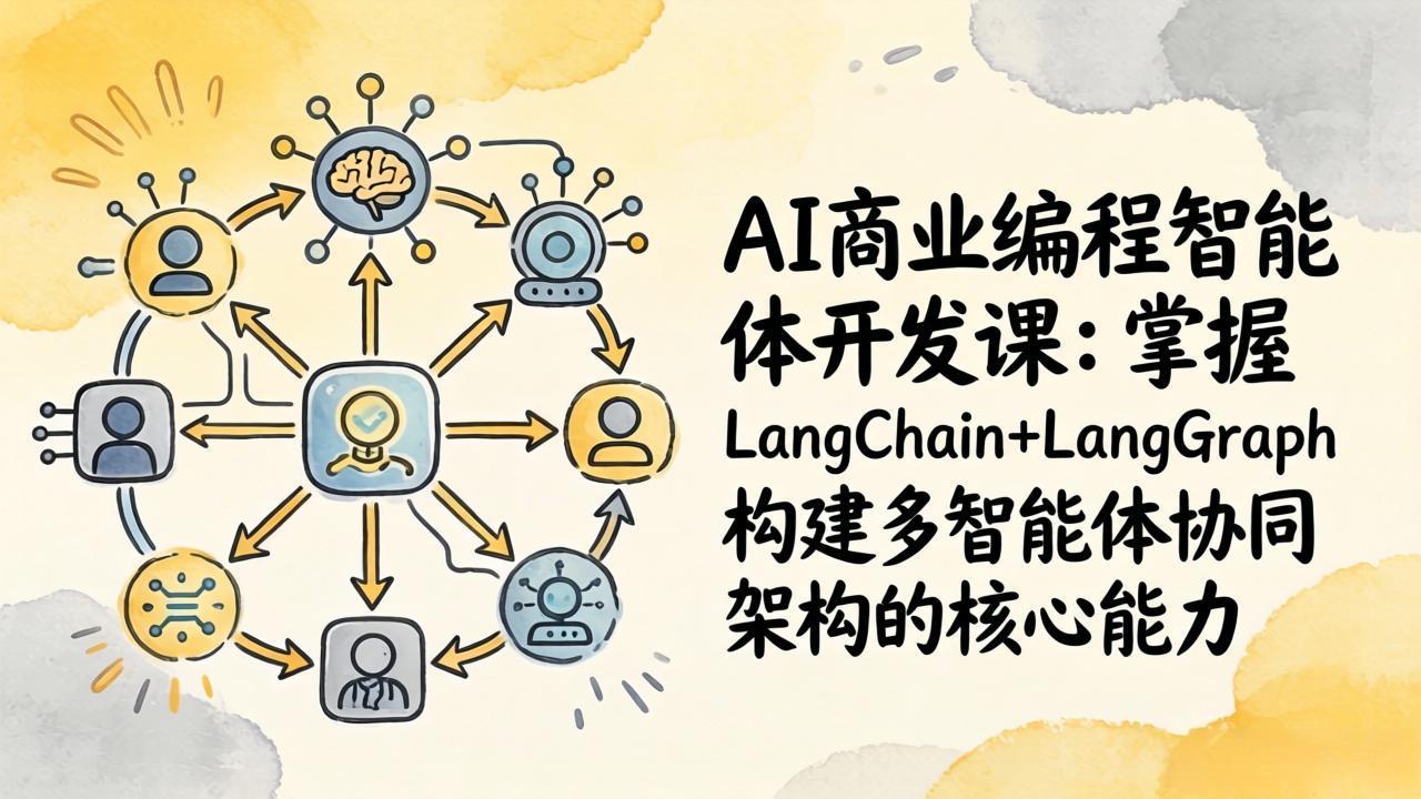 AI商业编程智能体开发课：掌握LangChain+LangGraph构建多智能体协同架构的核心能力-自媒小站网创副业站