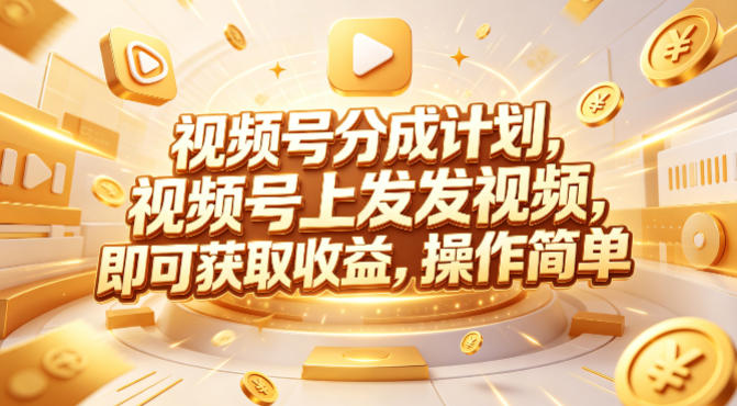 视频号分成计划，599元众筹的Red团队课程，视频号上发发视频，即可获取收益，操作简单-自媒小站网创副业站
