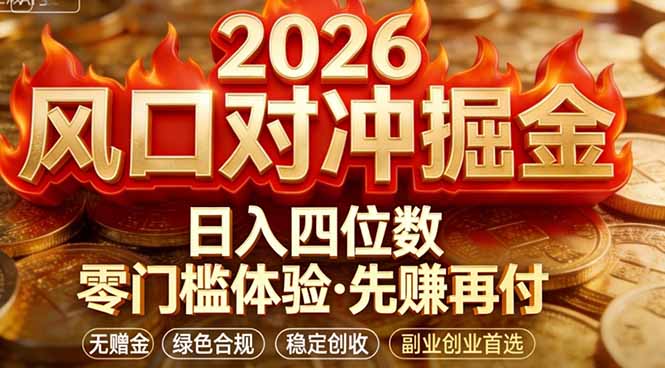 2026美金对冲套利，无赠金对冲策略保驾护航，低门槛易上手实操。单人单日收益2000+-自媒小站网创副业站