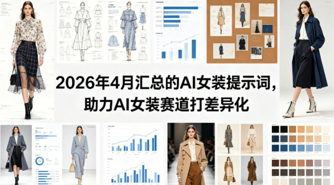 2026年4月汇总的AI女装提示词，助力AI女装赛道打差异化-自媒小站网创副业站