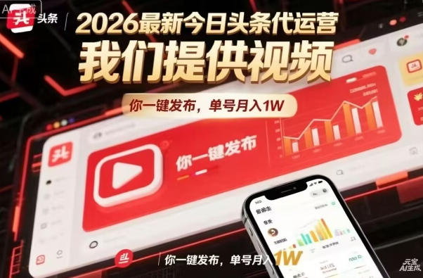 今日头条躺賺模式，你9我1，操作简单，一键发布，单机日入数百，长期合作【揭秘】-自媒小站网创副业站
