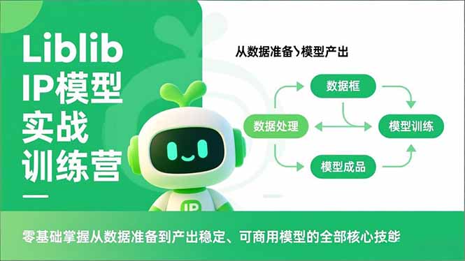 Liblib IP模型实战训练营，零基础掌握从数据准备到产出稳定、可商用模型的全部核心技能-自媒小站网创副业站
