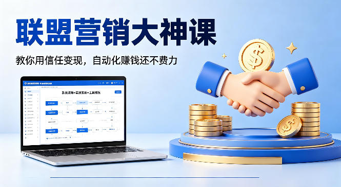 联盟营销大神课，教你用信任变现，自动化賺钱还不费力【原创双语字幕】-自媒小站网创副业站