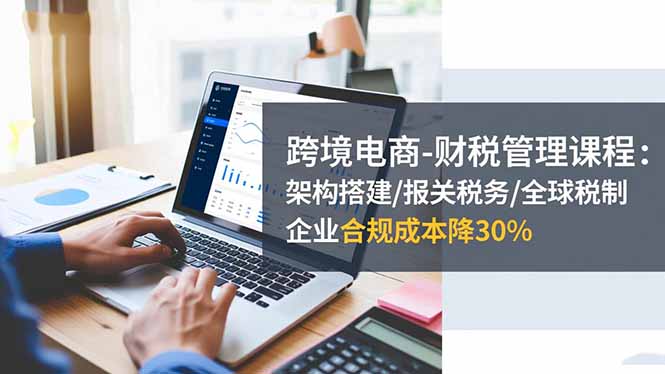 跨境电商-财税管理课程：架构搭建/报关税务/全球税制，企业合规成本降30%-自媒小站网创副业站