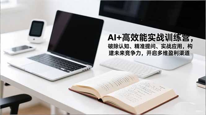 AI+高效能实战训练营，破除认知、精准提问、实战应用，构建未来竞争力，开启多维盈利渠道-自媒小站网创副业站
