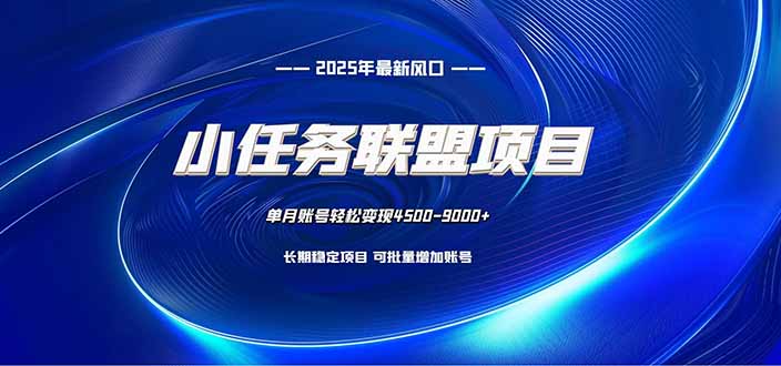 小任务联盟项目：一台电脑每天只需10分钟，轻松简单稳定-自媒小站网创副业站