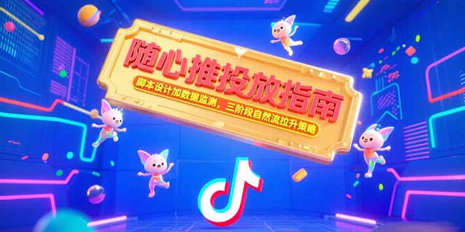 随心推投放指南，脚本设计加数据监测，三阶段自然流拉升策略-自媒小站网创副业站