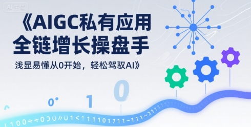 AIGC私有化应用全链增长操盘手，浅显易懂从0开始，轻松驾驭AI-自媒小站网创副业站