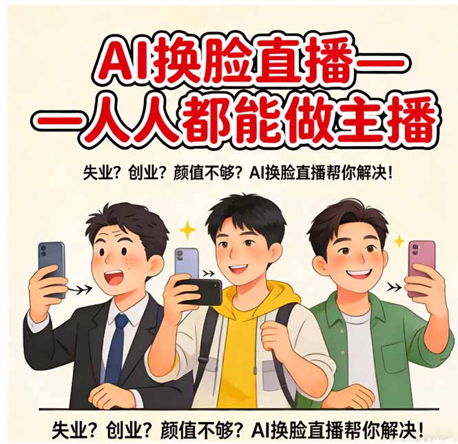 AI换脸直播，人人都能做主播-自媒小站网创副业站